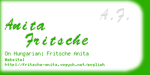 anita fritsche business card